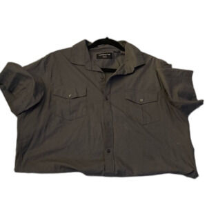 Mens Claiborne Charcoal Button-Up Shirt
